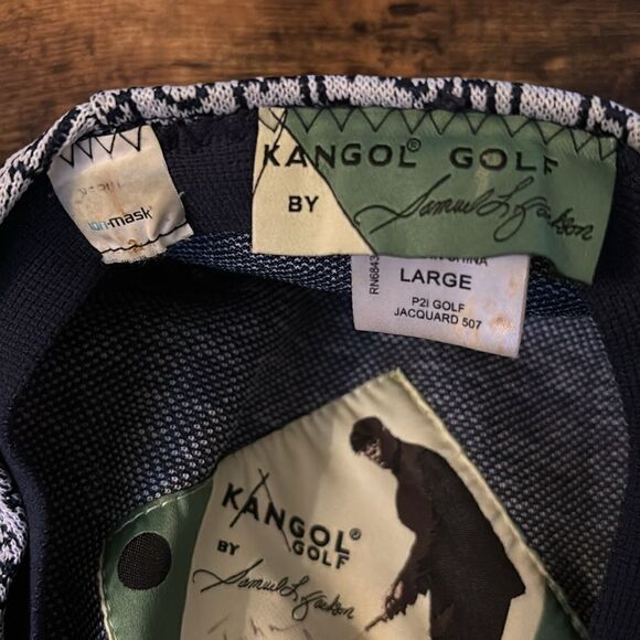 KANGOL Samuel L. Jackson P2i Golf Diamond Tex 507 Hat In Club Jacquard Marine - Picture 5 of 7